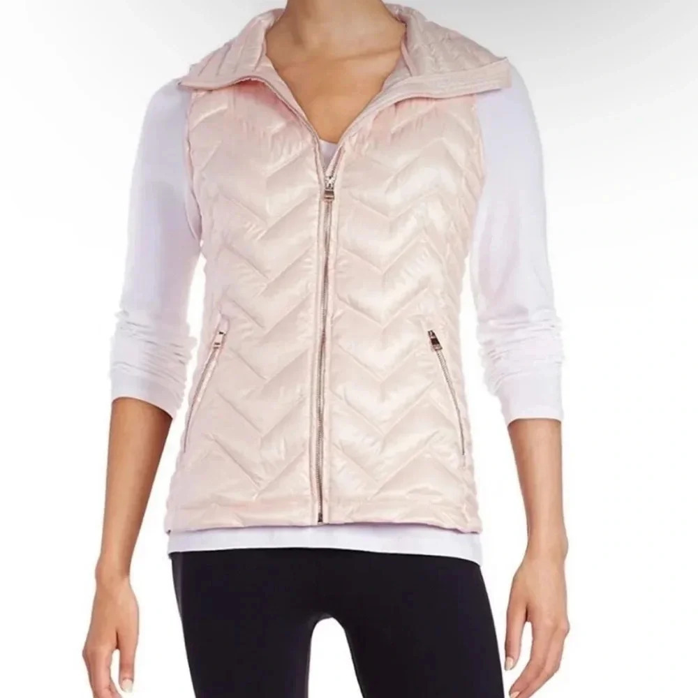 Calvin Klein Pearlescent Pink Duck Down Packable Puffer Vest